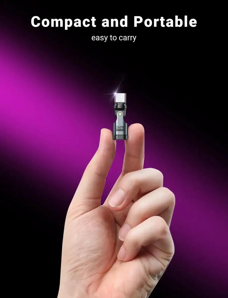 ADAPTADOR MAGNE TICO FLEXIBLE PARA CARGA Y DATOS USB-C - 5
