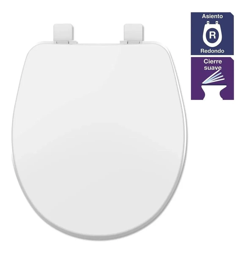 ASIENTO REDONDO DE RESINA CON CIERRE SUAVE Y ANTIBACTERIAL - 2