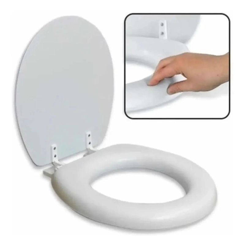 ASIENTO ACOLCHADO PARA INODORO ERGONOMICO Y RESISTENTE - 1