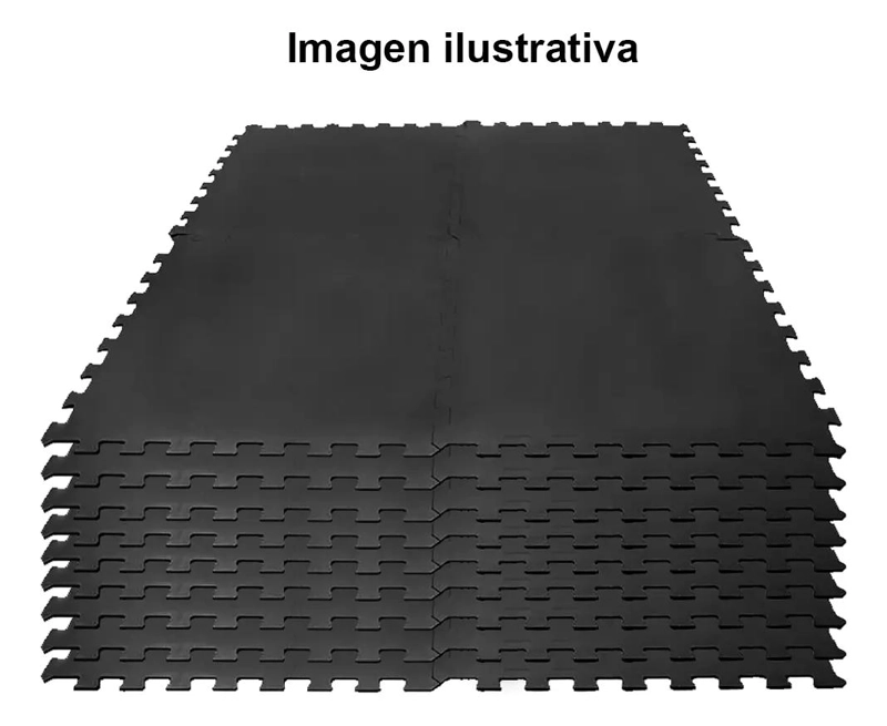 PISO DE GOMA ENCASTRABLE 50X50CM PARA GIMNASIO Y PESAS - 3