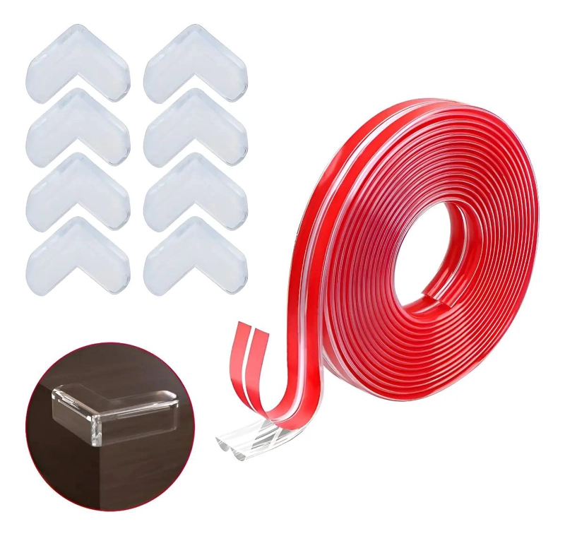 PROTECTOR TRANSPARENTE DE ESQUINAS Y BORDES PARA MUEBLES 6M - 1