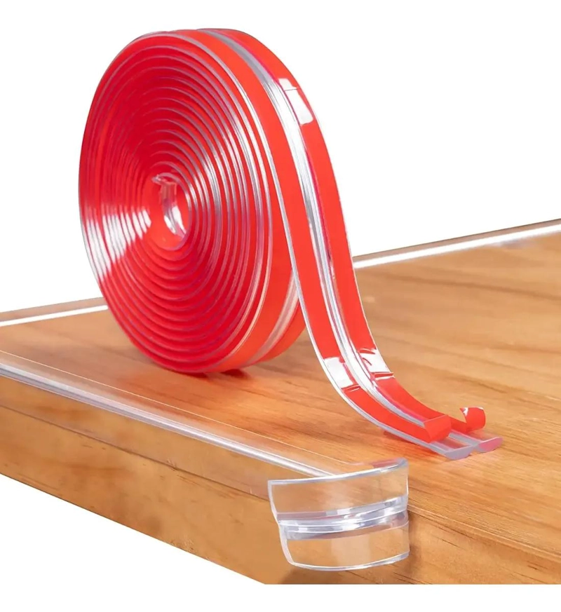 PROTECTOR TRANSPARENTE DE ESQUINAS Y BORDES PARA MUEBLES 6M - 8