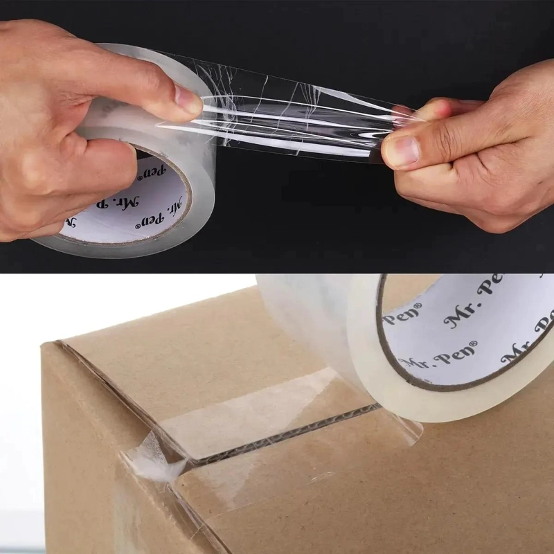 SET DE 6 CINTAS ADHESIVAS DE EMBALAJE TRANSPARENTE 100M X 4.8CM - 5