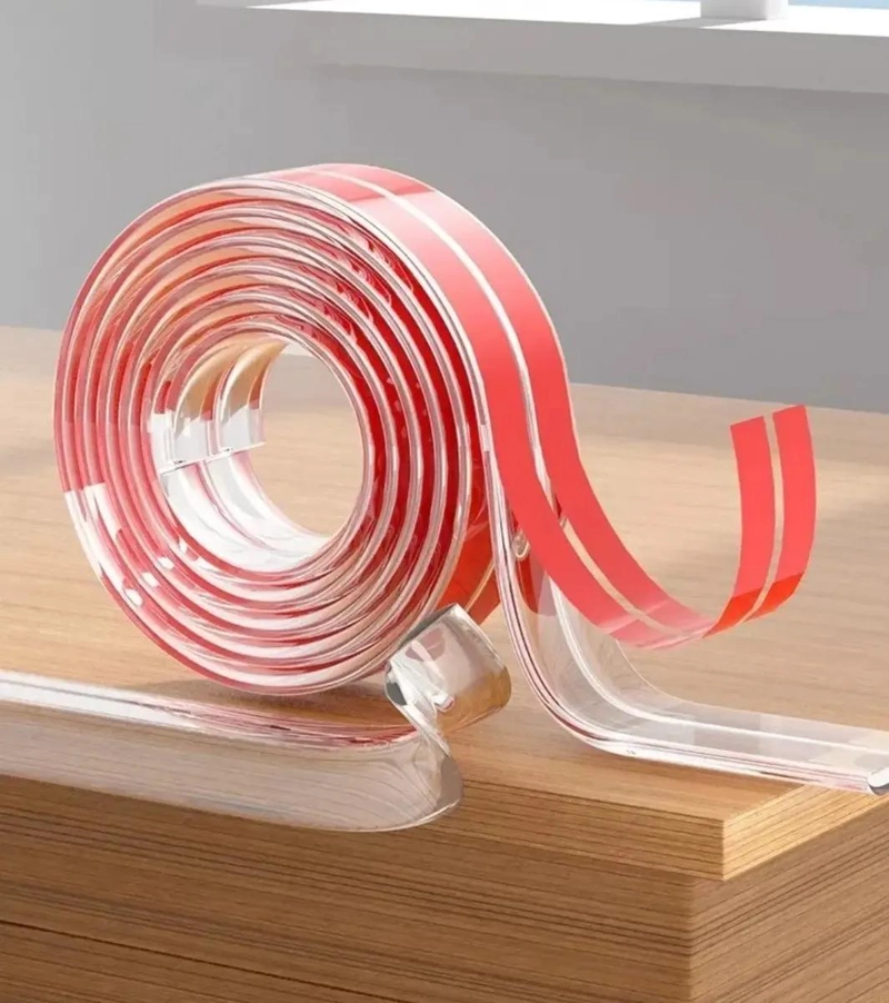 PROTECTOR DE ESQUINAS DE SILICONA TRANSPARENTE PARA MUEBLES 6M - 6