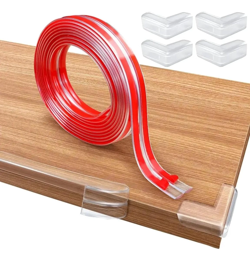 PROTECTOR DE ESQUINAS Y BORDES DE SILICONA TRANSPARENTE 600CM - 9