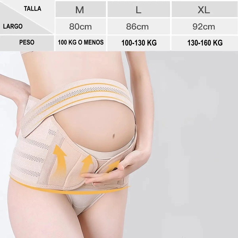 FAJA MATERNAL AJUSTABLE PARA SOPORTE PRENATAL CON 3 BANDAS - 5