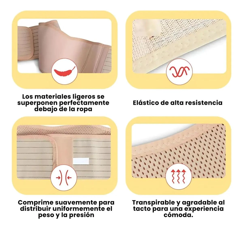 FAJA AJUSTABLE SOPORTE MATERNAL PARA EMBARAZO BEIGE - 5