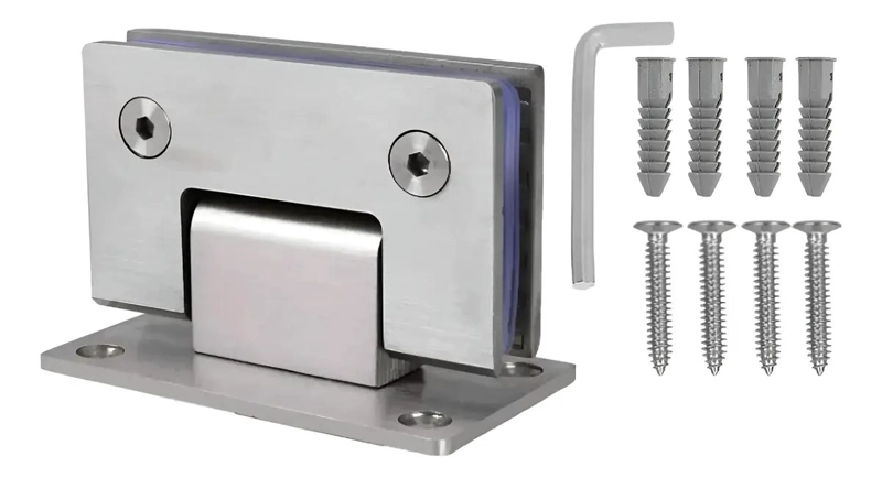 BISAGRAS DE 90 GRADOS PARA PUERTAS DE DUCHA DE VIDRIO RESISTENTES - 1