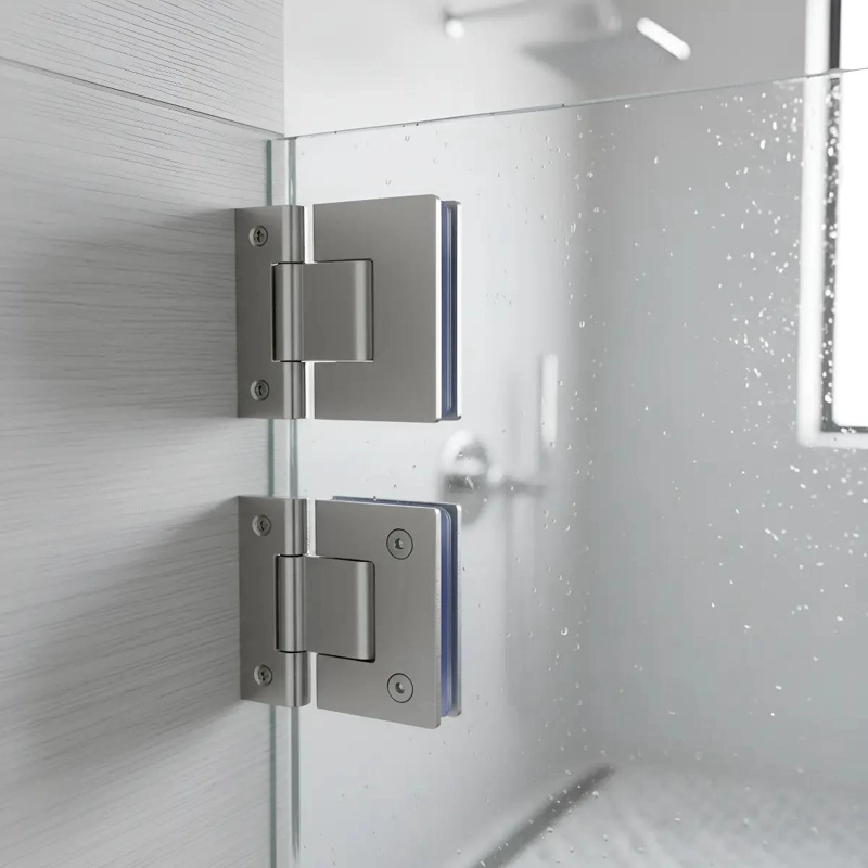 BISAGRAS DE 90 GRADOS PARA PUERTAS DE DUCHA DE VIDRIO RESISTENTES - 4