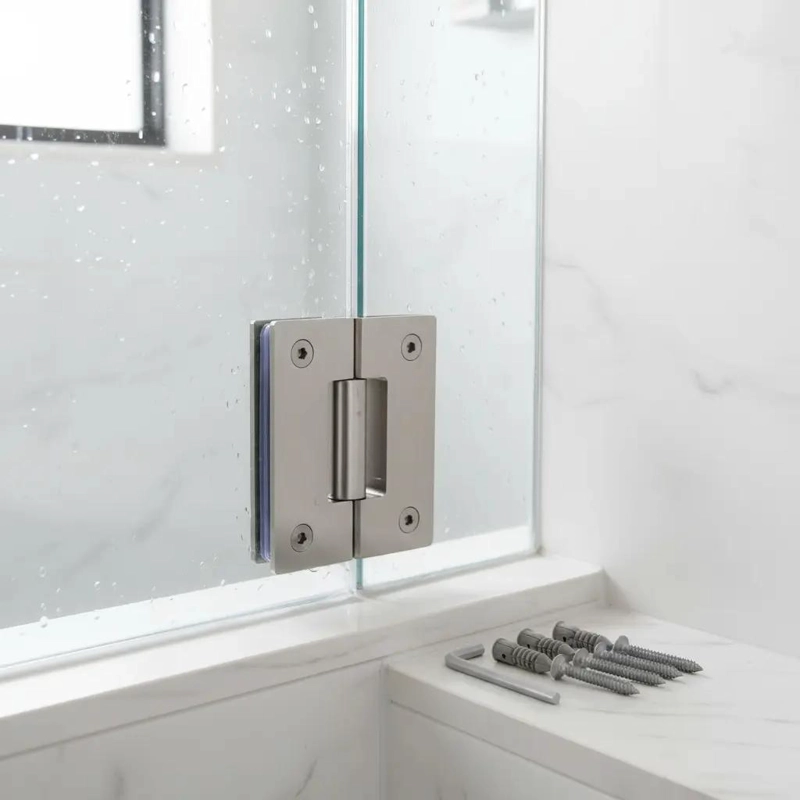 BISAGRAS DE 90 GRADOS PARA PUERTAS DE DUCHA DE VIDRIO RESISTENTES - 5