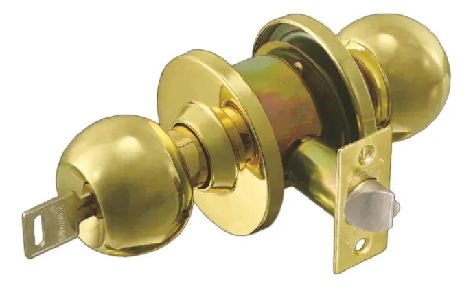 CHAPA DE BAÑO DE BRONCE PLATEADO CON PESTILLO ENTERO - 1