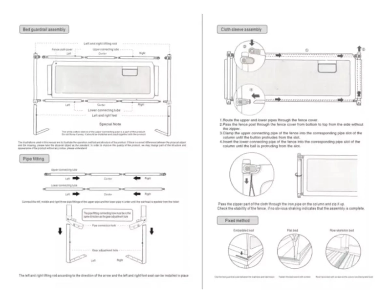 BARANDA DE SEGURIDAD PLEGABLE PARA CAMA DE NIÑOS 180CM - 4