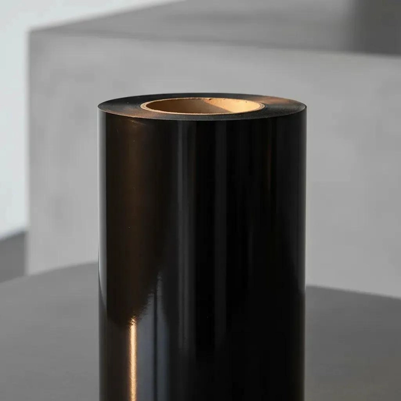 VINILO ADHESIVO DECORATIVO BRILLANTE 30 CM X 5 METROS COLOR NEGRO - 4