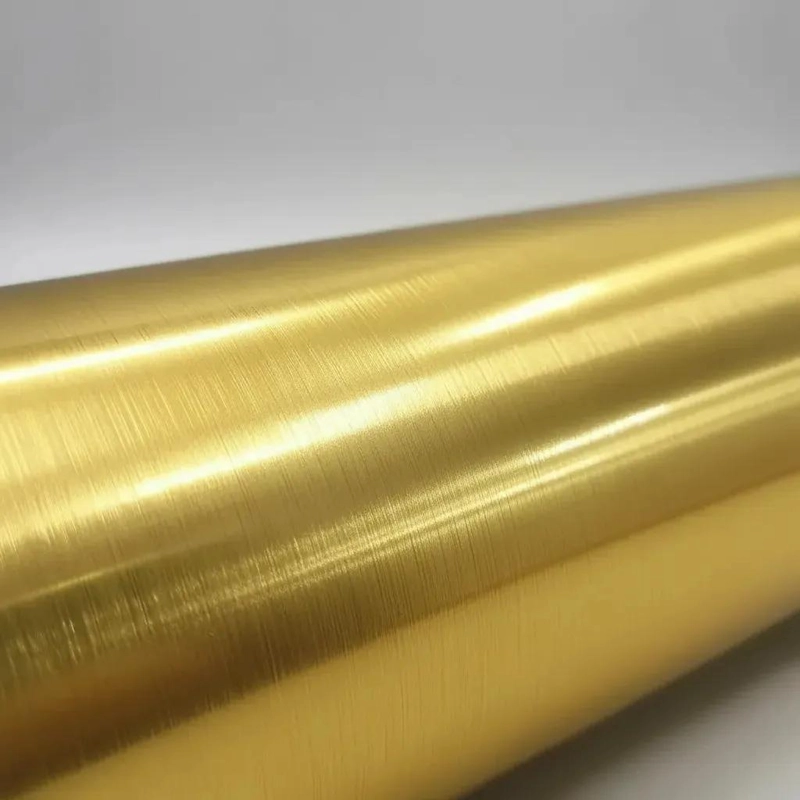 VINILO ADHESIVO DECORATIVO DORADO CEPILLADO 30 CM X 5 M - 3