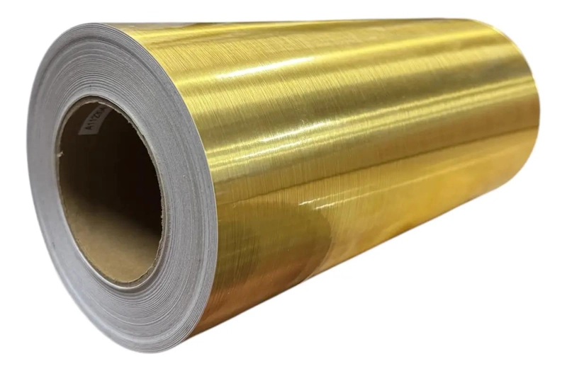 VINILO ADHESIVO DECORATIVO DORADO CEPILLADO 30 CM X 5 M - 5