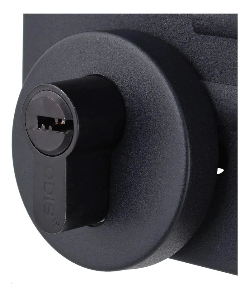 CERROJO EMBUTIDO LLAVE-LLAVE NEGRO PARA PUERTAS DE ACCESO - 2