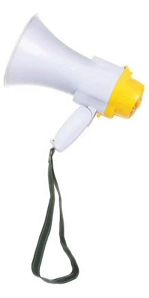MEGAFONO PORTATIL RECARGABLE CON GRABACION Y SIRENA - 4