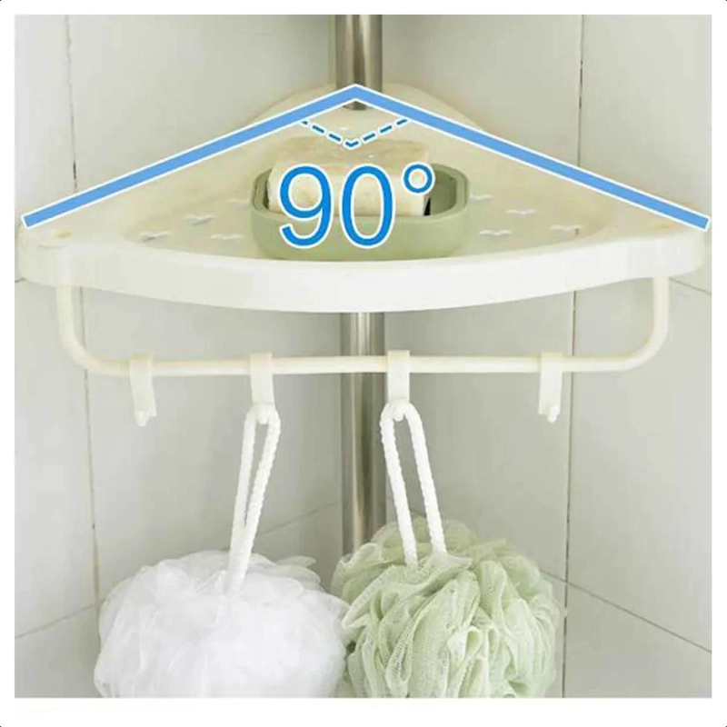 ESQUINERO ORGANIZADOR DE BAÑO CON 4 ESTANTES AJUSTABLES - 9