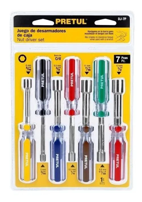 JUEGO DE DESTORNILLADORES DE LLAVE DE TUBO 7 PIEZAS - 2