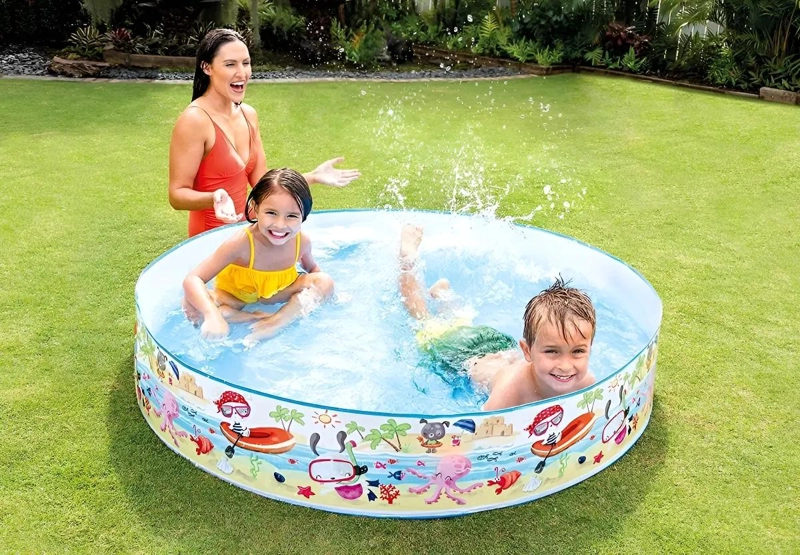 PISCINA REDONDA INFANTIL 152 CM DE DIAMETRO AZUL CLARO - 4