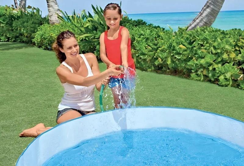 PISCINA REDONDA INFANTIL 152 CM DE DIAMETRO AZUL CLARO - 5