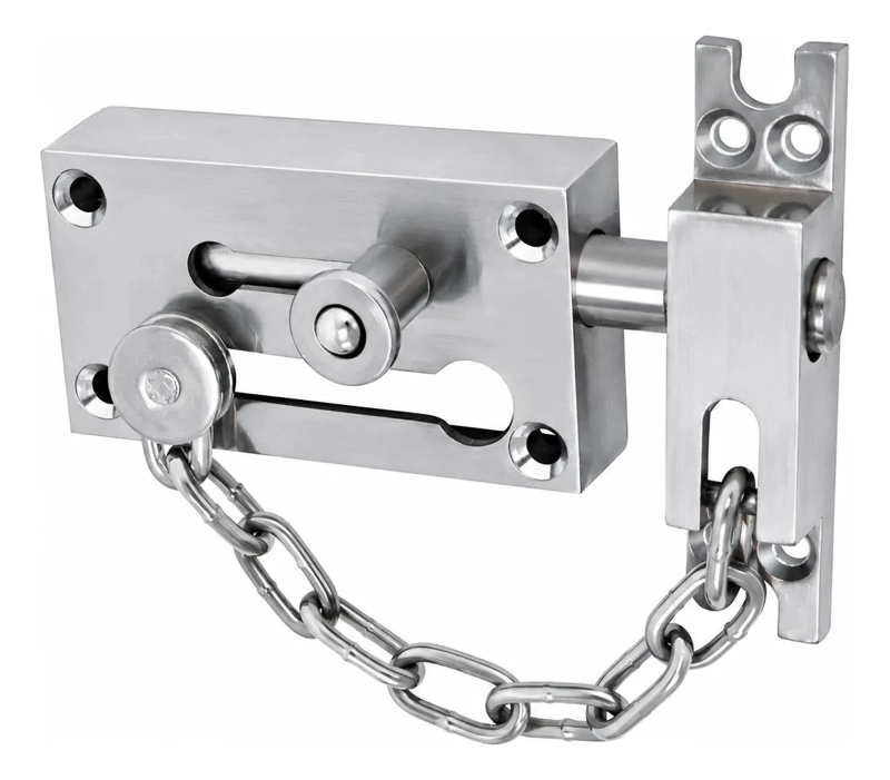 CADENA DE SEGURIDAD METALICA PARA PUERTA COLOR PLATEADO - 1