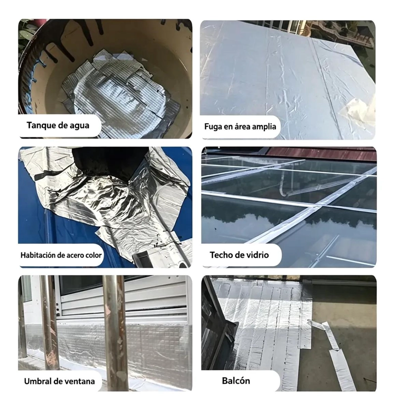 CINTA SELLADORA BUTILO 20CM X 10M PARA REPARACIONES EN TECHOS - 8