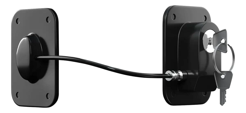 CERRADURA DE SEGURIDAD NEGRA PARA FRIGORIFICO CON LLAVE - 8