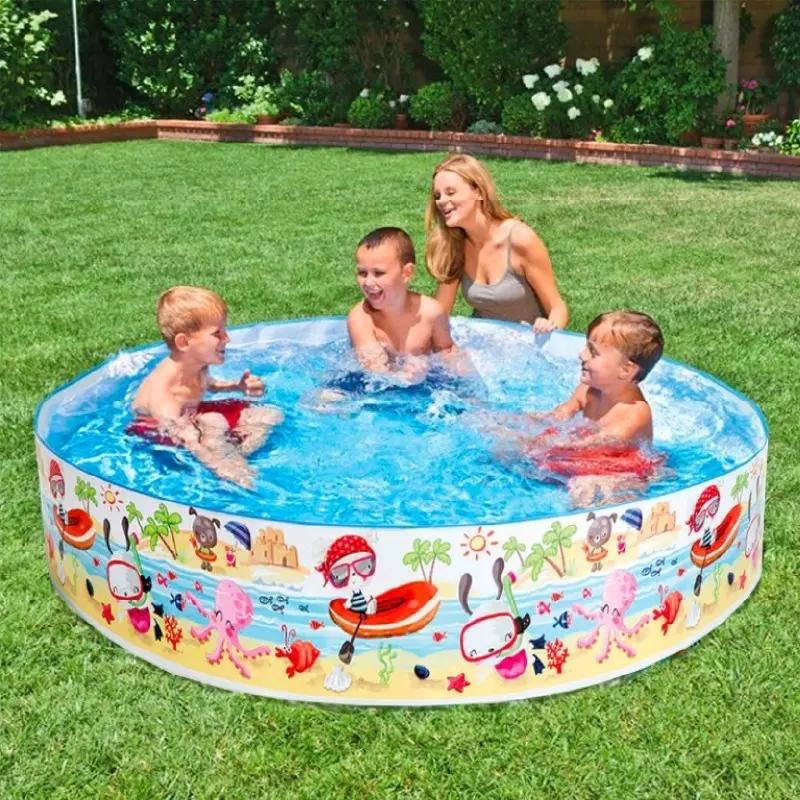 PISCINA REDONDA INFANTIL 152 CM DE DIAMETRO AZUL CLARO - 1