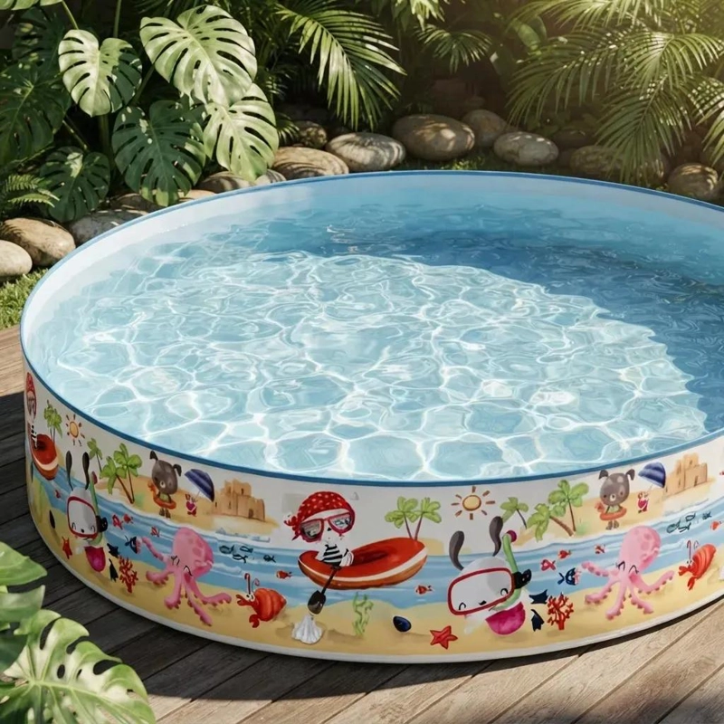 PISCINA REDONDA INFANTIL 152 CM DE DIAMETRO AZUL CLARO - 7