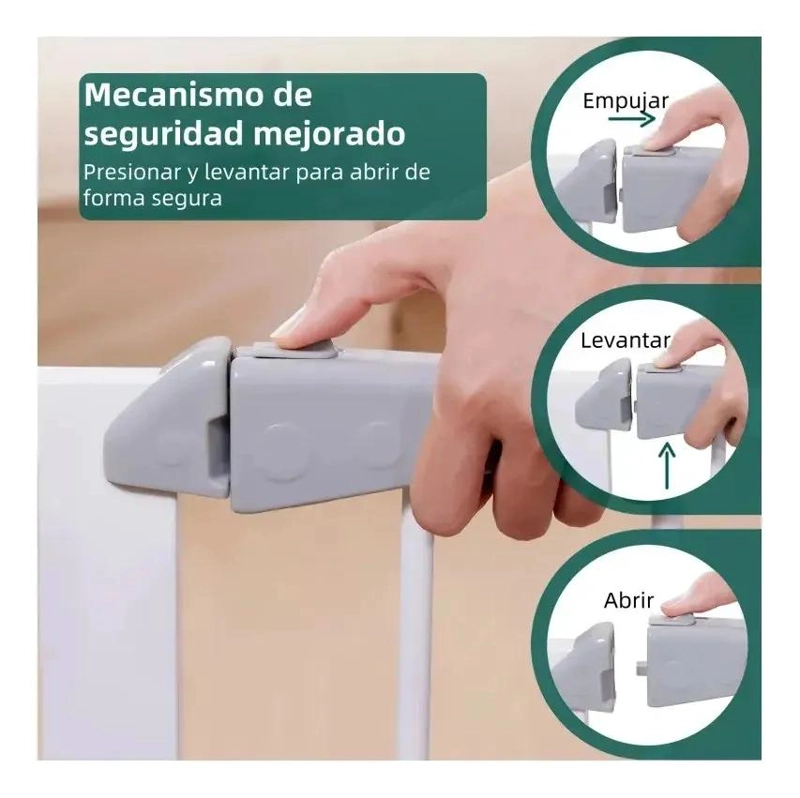 REJA DE SEGURIDAD AJUSTABLE PARA ESCALERA Y PUERTA 104-111 CM - 5