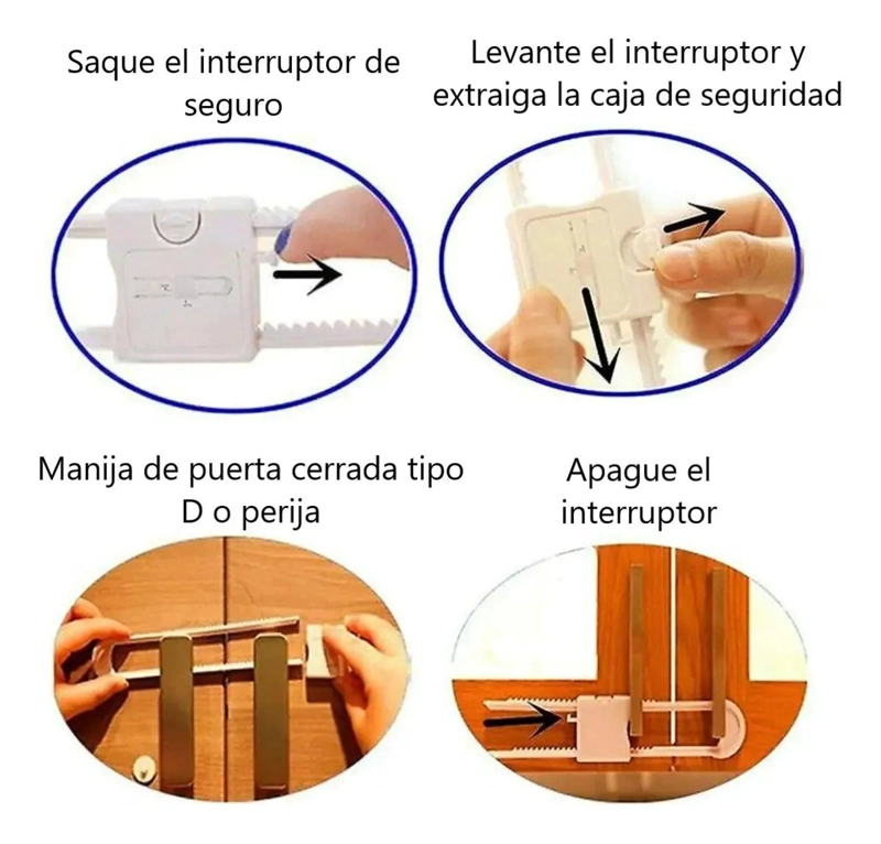 KIT DE 2 CERRADURAS DE SEGURIDAD PARA PUERTAS DE ARMARIO - 3
