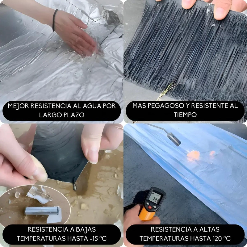 CINTA SELLADOR IMPERMEABLE 10CM X 5MT PARA TECHOS Y REPARACIONES - 5