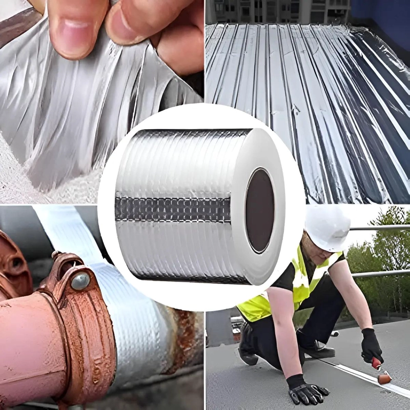 CINTA SELLADOR IMPERMEABLE 10CM X 5MT PARA TECHOS Y REPARACIONES - 7