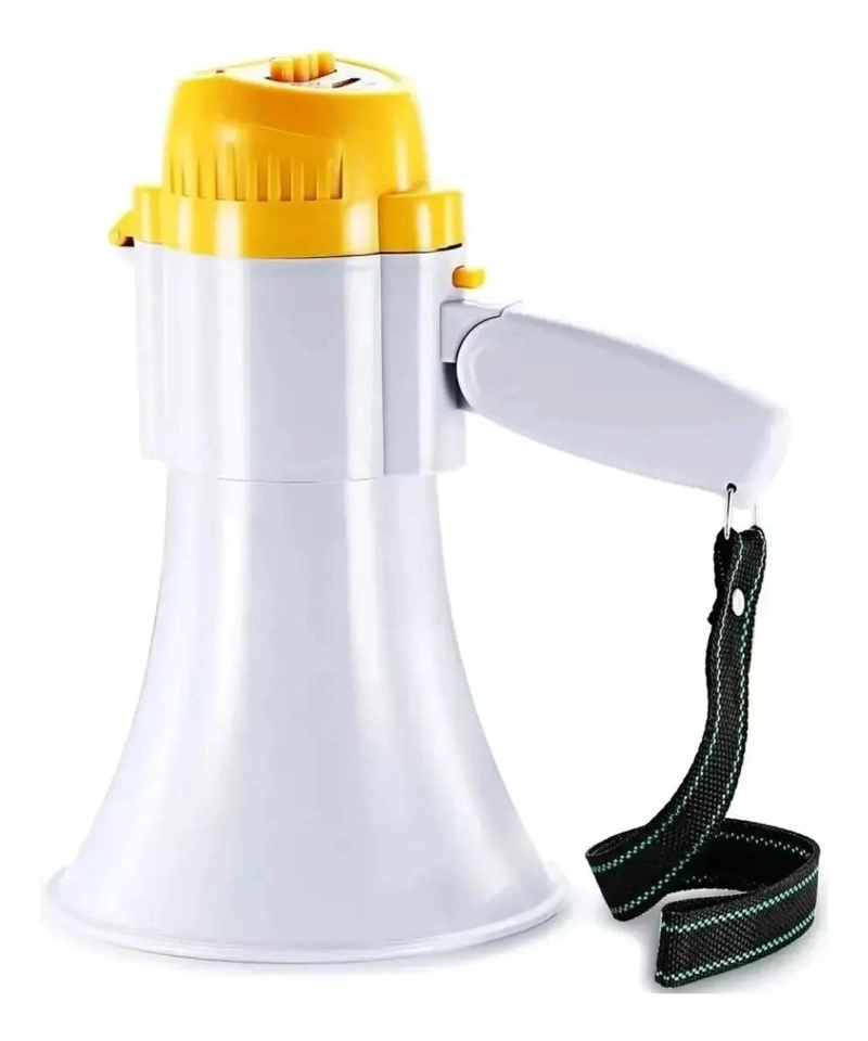 MEGAFONO PORTATIL RECARGABLE CON GRABACION Y SIRENA - 2