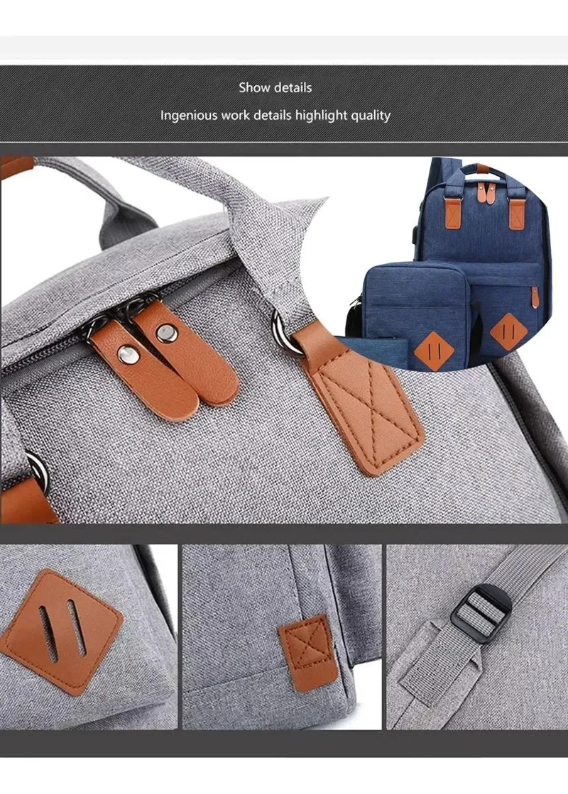 SET DE MOCHILA, BANDOLERA Y ESTUCHE PARA NOTEBOOK - 5