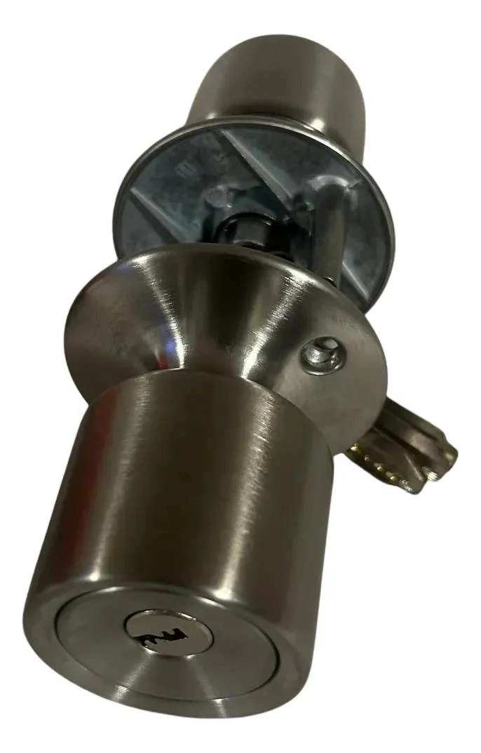 CERRADURA DOBLE CILINDRO SATINADA PARA OFICINA Y PATIO - 3