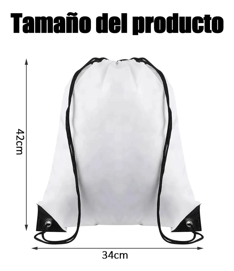MOCHILA MORRAL CON CORDON PACK DE 10 UNIDADES 42X34 CM - 2