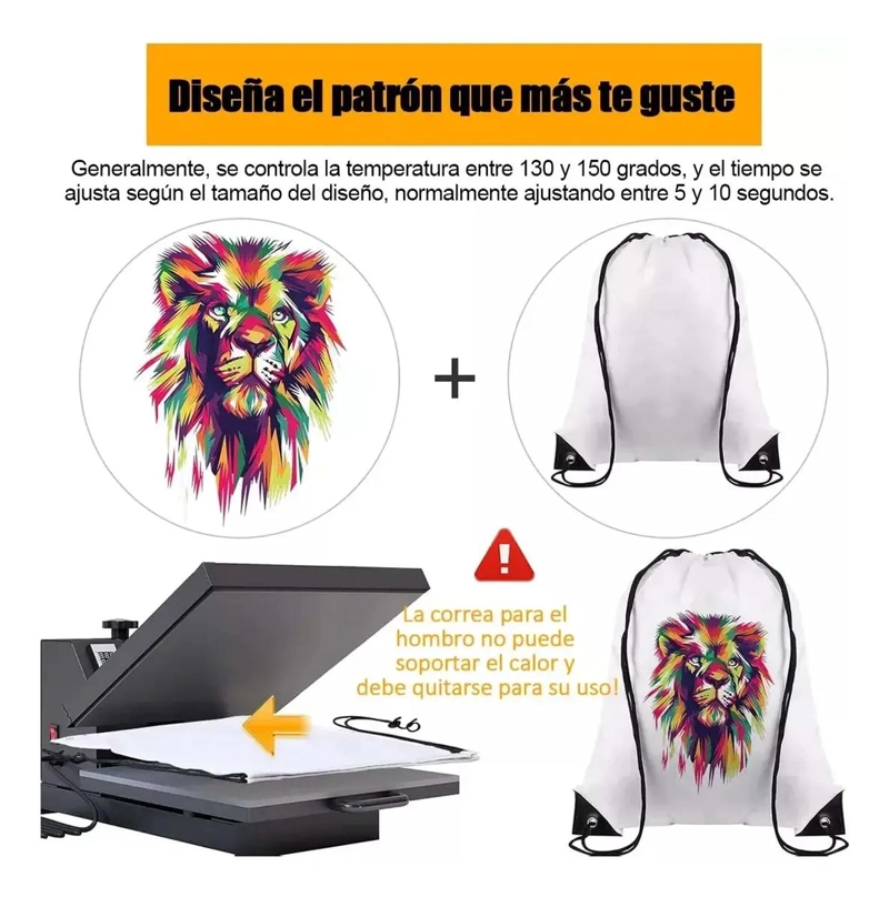 MOCHILA MORRAL CON CORDON PACK DE 10 UNIDADES 42X34 CM - 3