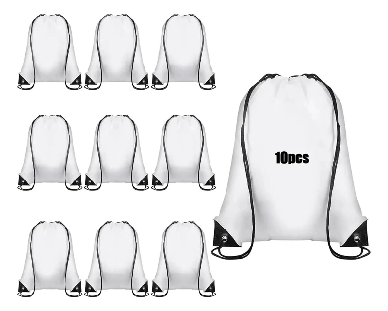 MOCHILA MORRAL CON CORDON PACK DE 10 UNIDADES 42X34 CM - 9