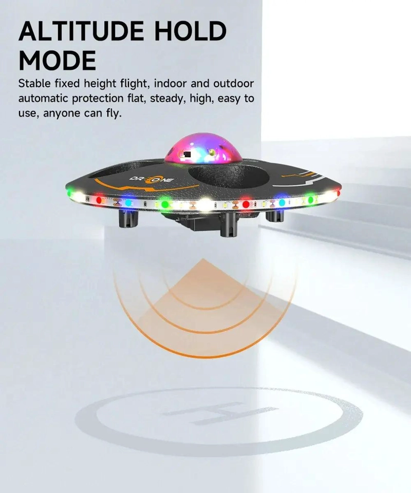 DRONE CONTROL REMOTO CUATRO EJES CON LUZ LED - 3