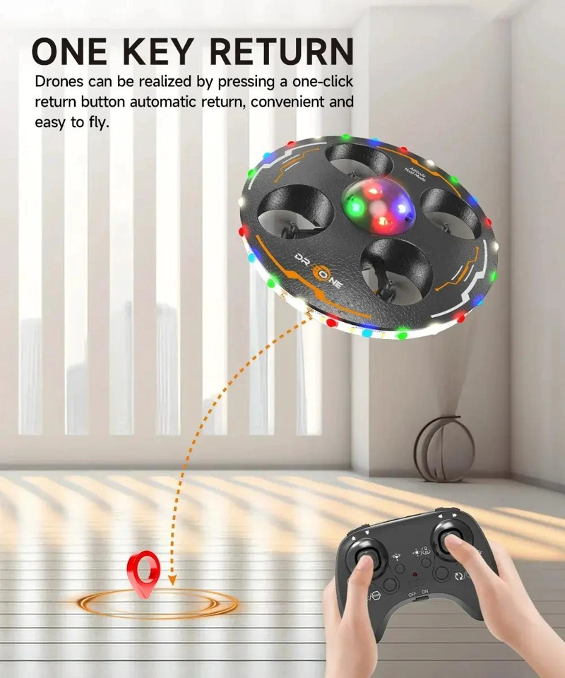 DRONE CONTROL REMOTO CUATRO EJES CON LUZ LED - 5