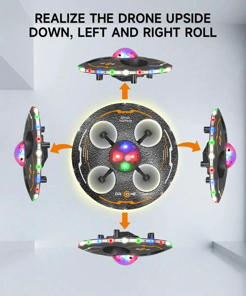DRONE CONTROL REMOTO CUATRO EJES CON LUZ LED - 6
