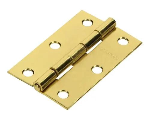 BISAGRA RECTANGULAR DE ACERO LATONADO PARA CARPINTERIA - 1