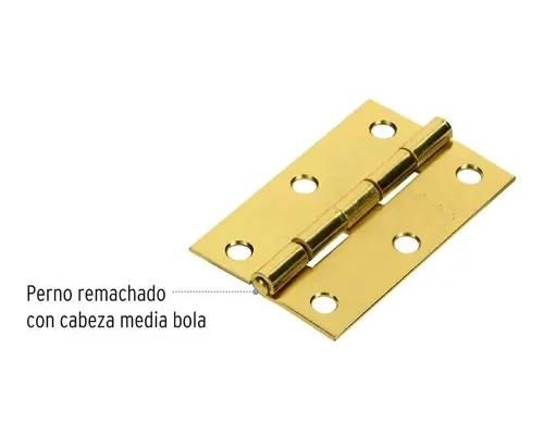 BISAGRA RECTANGULAR DE ACERO LATONADO PARA CARPINTERIA - 2