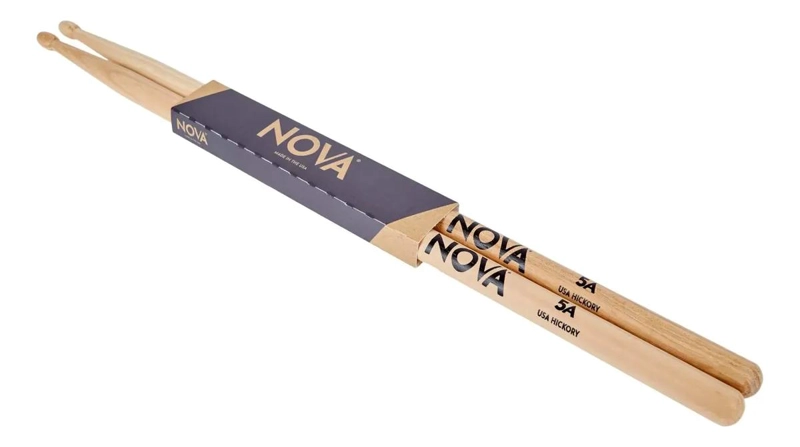 BAQUETAS DE MADERA HICKORY 5A PARA BATERIA - 1