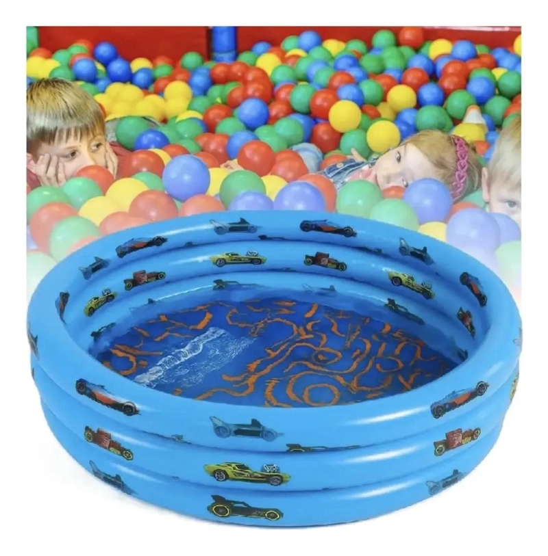 PISCINA INFLABLE REDONDA PARA NIÑOS 80 CM DE DIAMETRO - 1