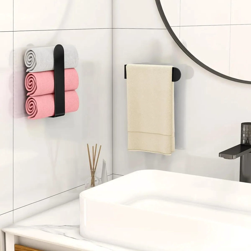 TOALLERO ADHESIVO DE ACERO INOXIDABLE PARA BAÑO Y COCINA - 1