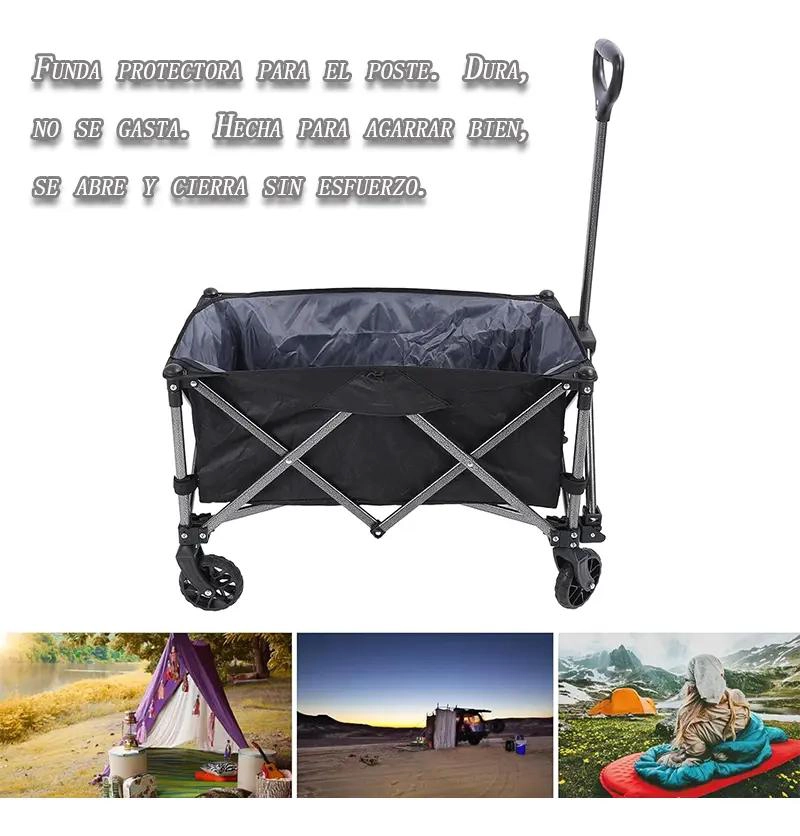 CARRO DE MANO PLEGABLE PARA COMPRAS Y CAMPING CON 4 RUEDAS - 2