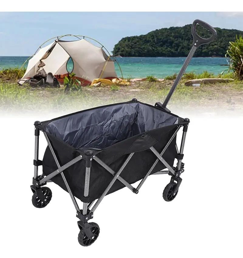 CARRO DE MANO PLEGABLE PARA COMPRAS Y CAMPING CON 4 RUEDAS - 5